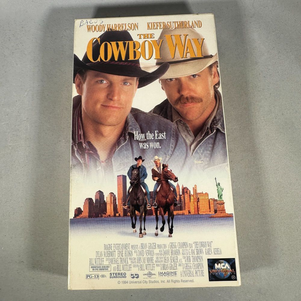 The Cowboy Way Woody Harrelson MCA Universal VHS Movie PG-13 Comedy